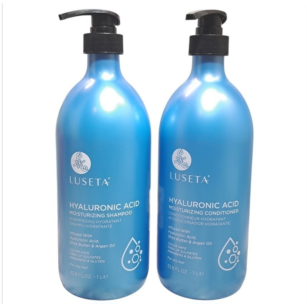 (2-Pk) LUSETA ~HYALURONIC ACID‎ MOISTURIZING SHAMPOO + CONDITIONER Dry Hair